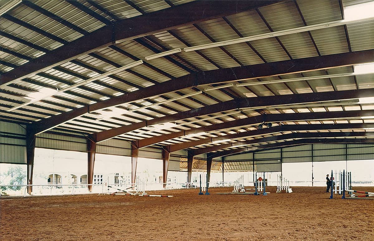 Inside Metal Farming building